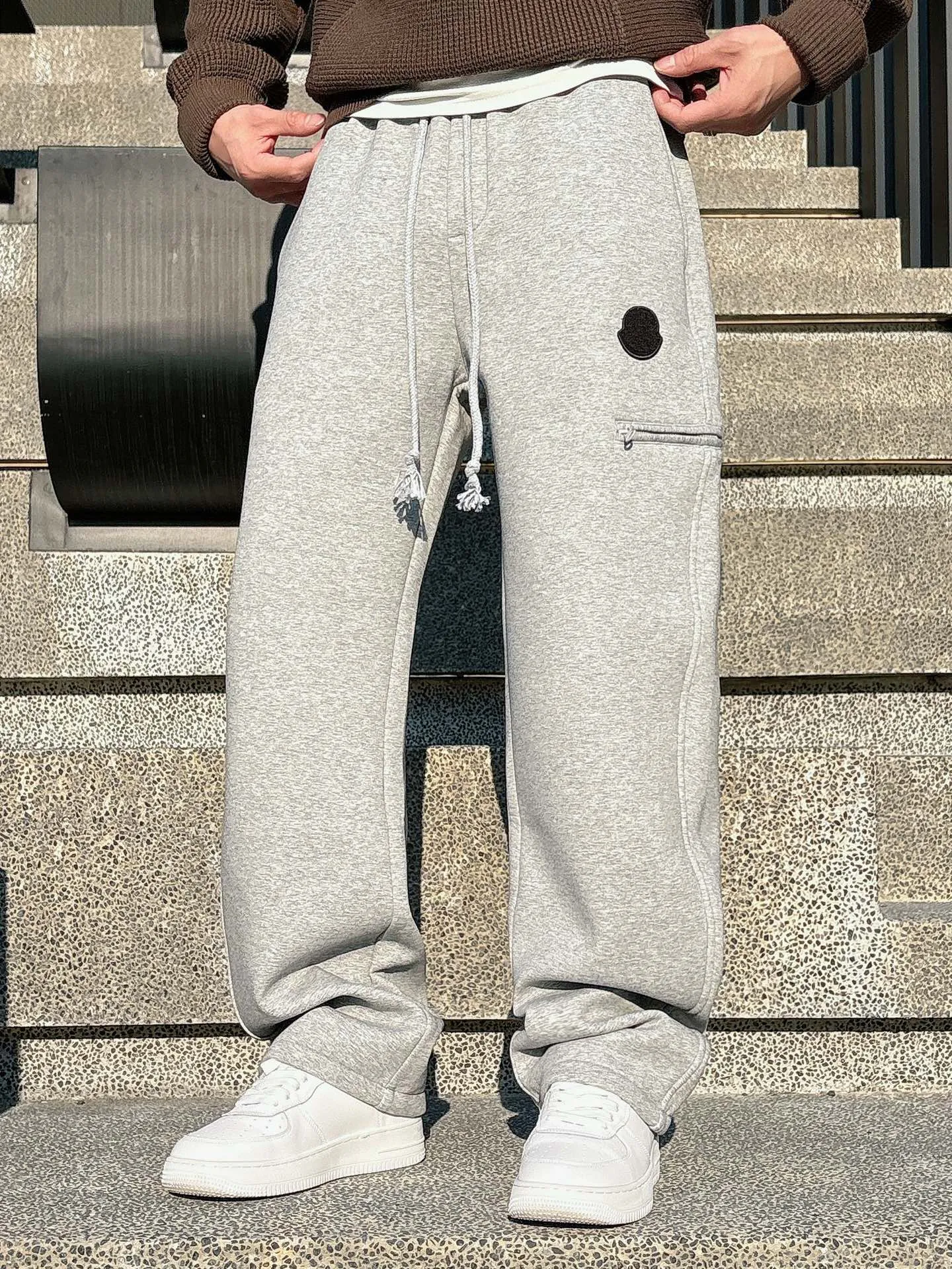P320 2025 autumn and winter new casual pants 🆕Heavy scimitar pants Color: black and gray Size: M-4XL